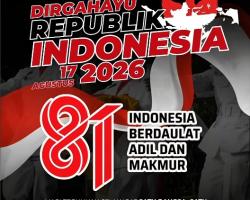 Selamat HUT ke-81 Kemerdekaan Republik Indonesia 17 Agustus 2026