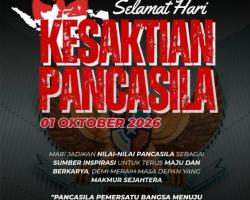 Selamat Memperingati Hari Kesaktian Pancasila 1 Oktober 2026